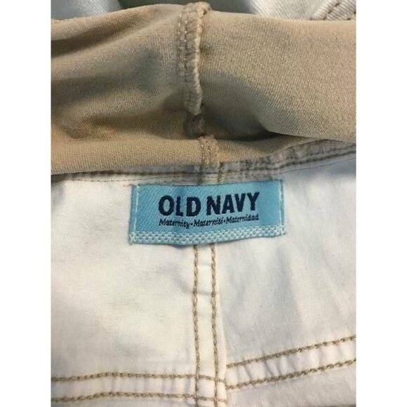 Old Navy Maternity Crop Denim Jeans 14 White Full Panel Stretch Women 2584 - Picture 4 of 6